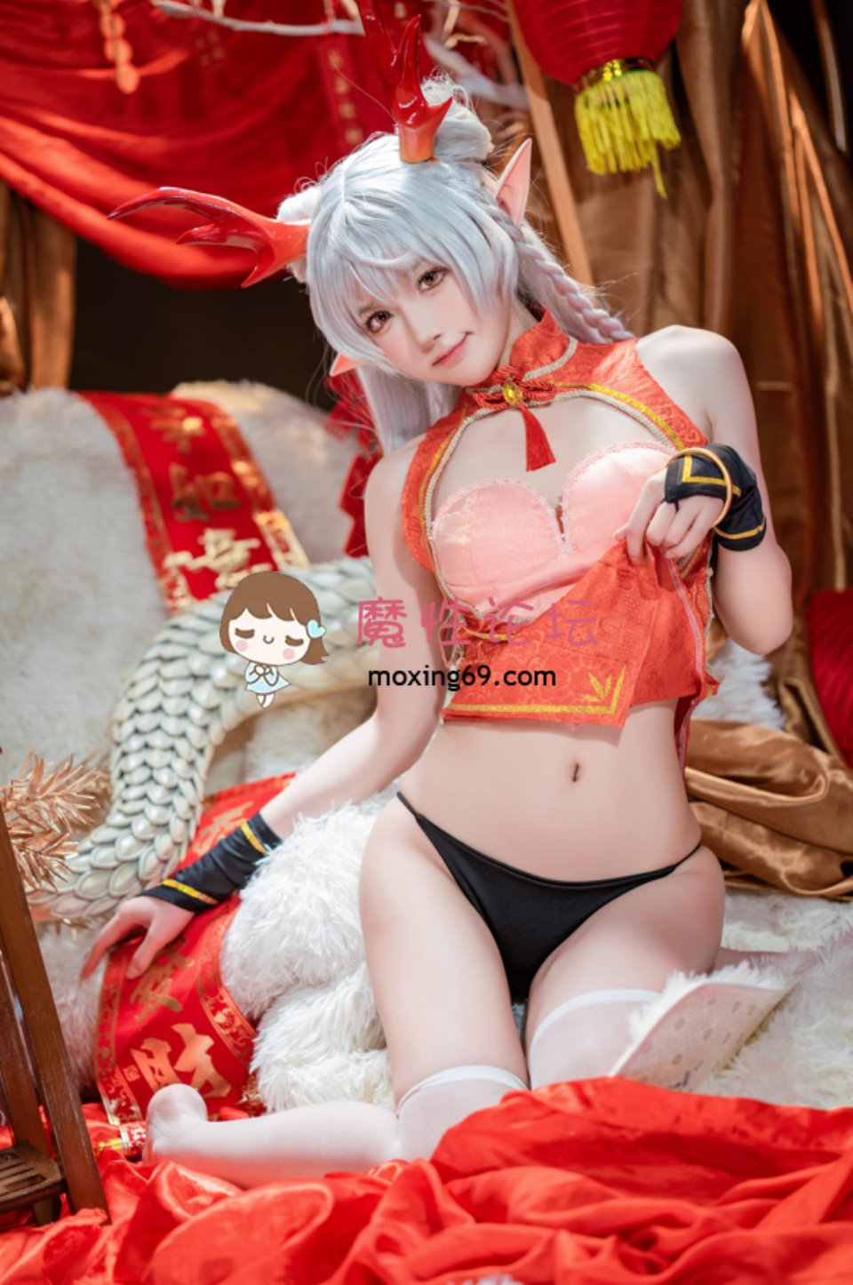 [cosplay] 阿包也是兔娘 NO.084 新春贺图 龙妹[45P1V-1.24G][百度云]