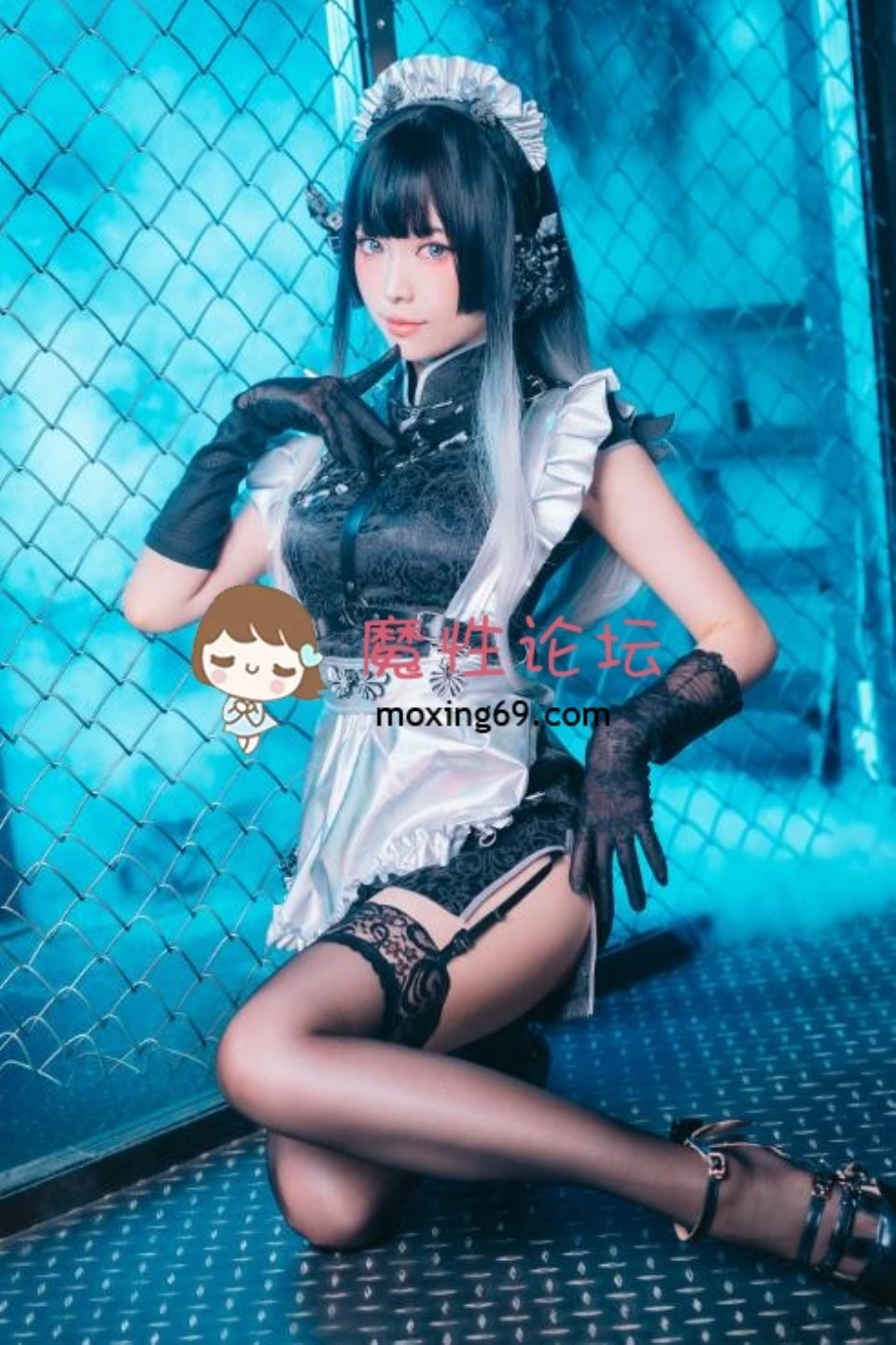 [cosplay] ElyEE子  賽博女僕 Melanite黑榴石 30P-102M 【百度云】