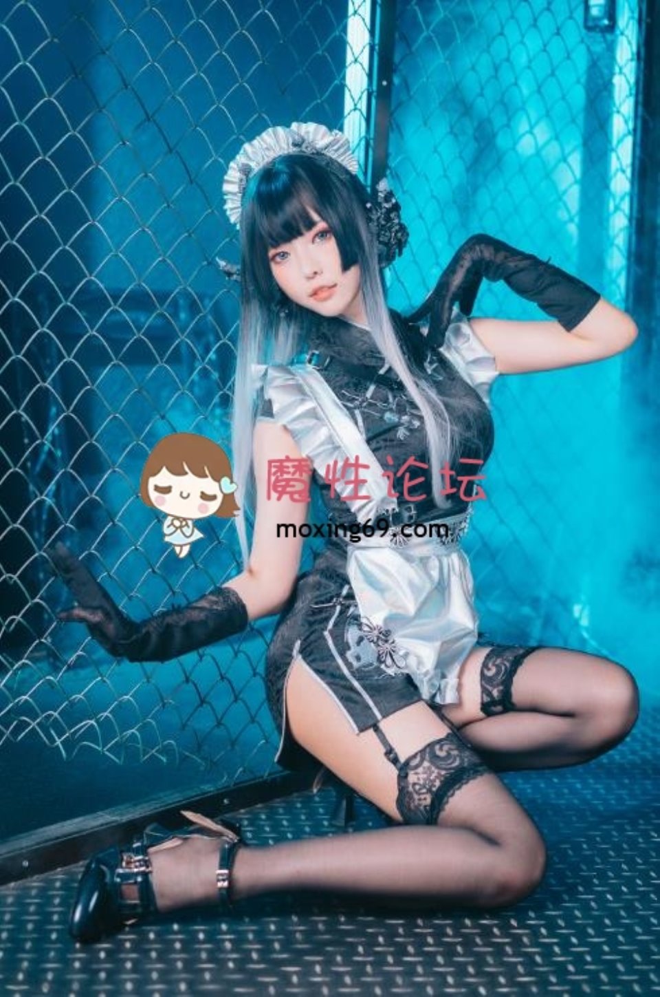 [cosplay] ElyEE子  賽博女僕 Melanite黑榴石 30P-102M 【百度云】