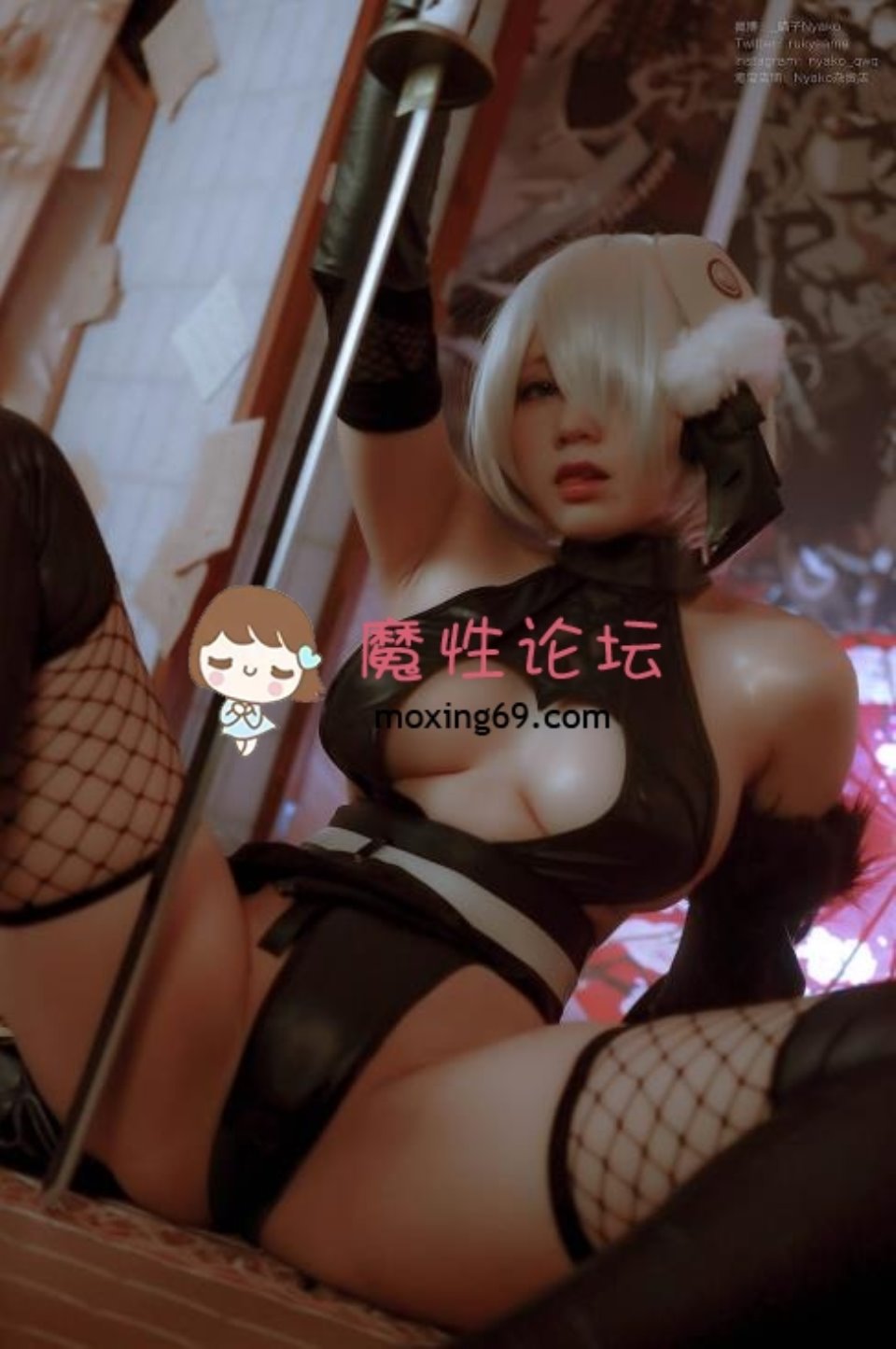 [cosplay] Nyako喵子  2b同人旗袍 43P-196M 【百度云】