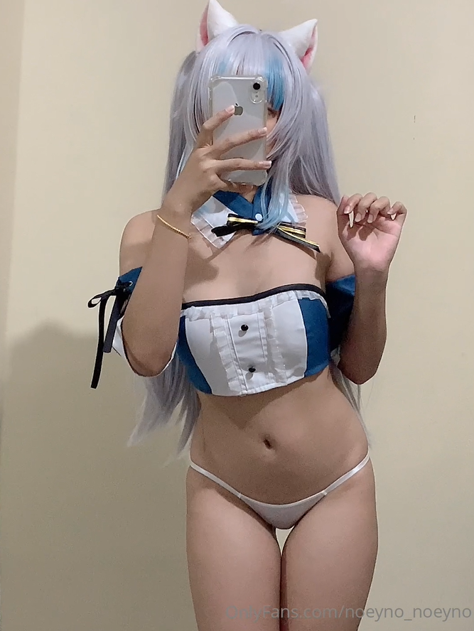 福利姬【noeyno】cosplay噶呜古拉鲨鱼娘泳装自拍 【3V89M】